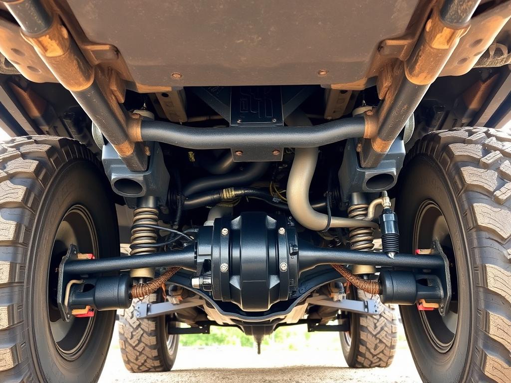 Differential locker installed on a 4x4 axle for improved traction