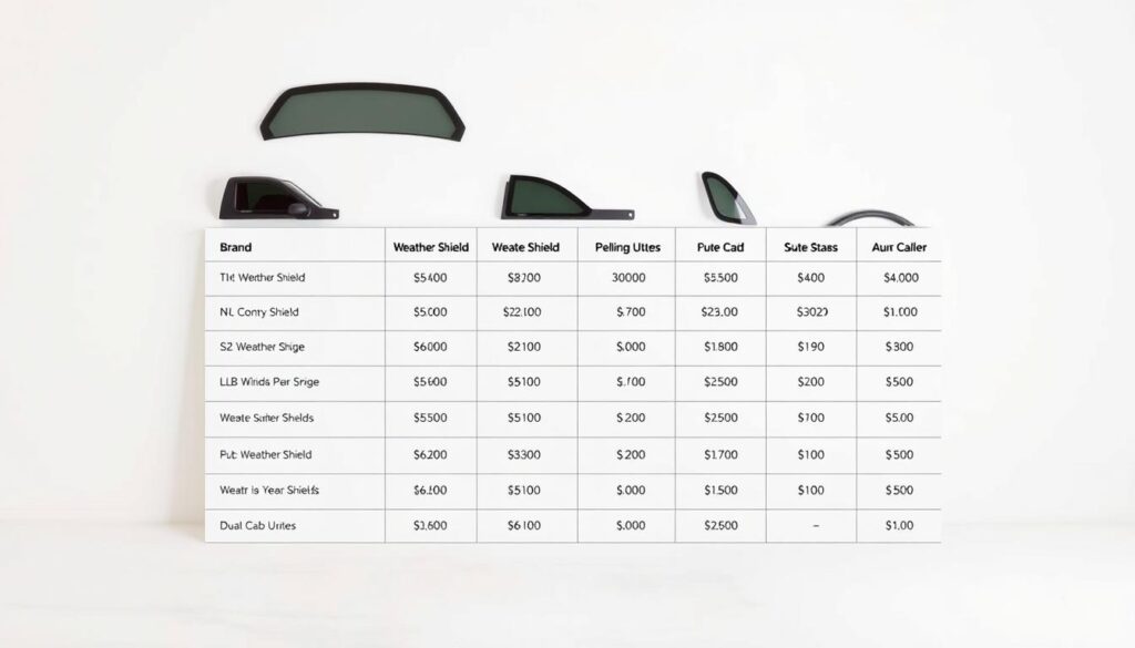 Weather Shield Price Comparison